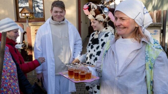 Máslovický masopust se zabijačkou. Foto: Pavel Novotný. Zdroj: Obec Máslovice