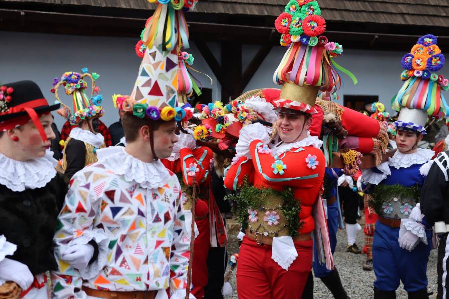 Masopust na Veselém kopci v roce 2024. Zdroj: Muzeum v přírodě Vysočina