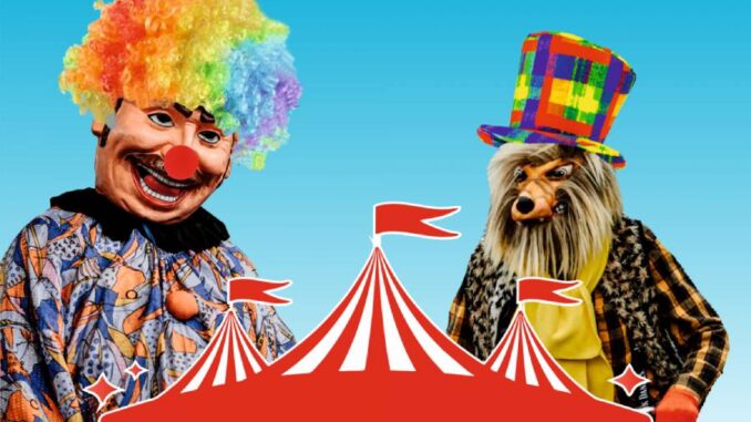 Milevské maškary, letos v cirkusovém stylu. Zdroj: MAŠKARNÍ SDRUŽENÍ spolek pro udržování tradic v Milevsku