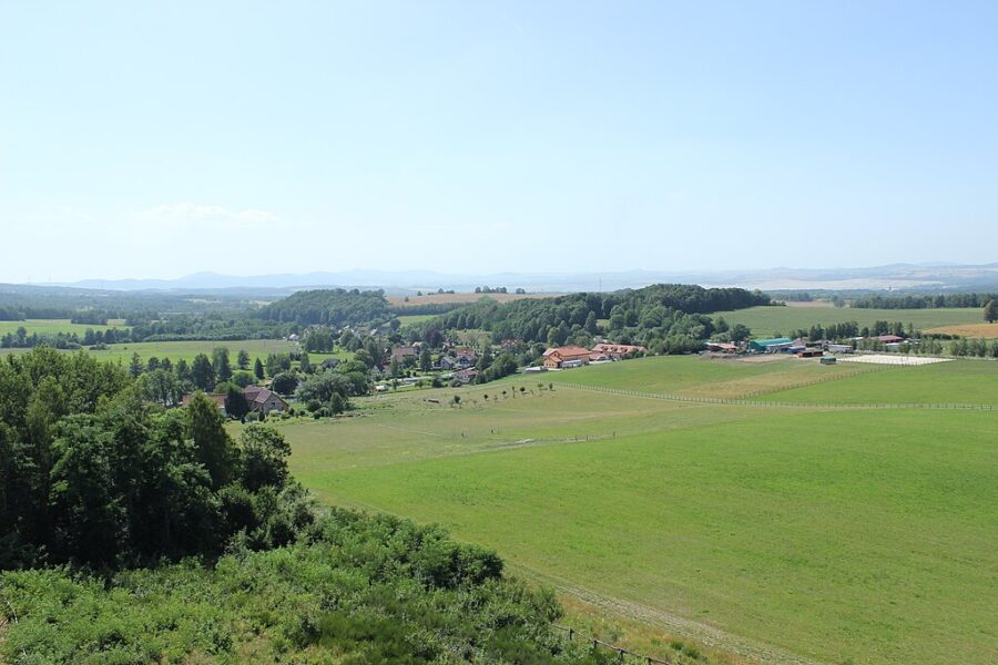 Heřmanická rozhledna. Výhled.