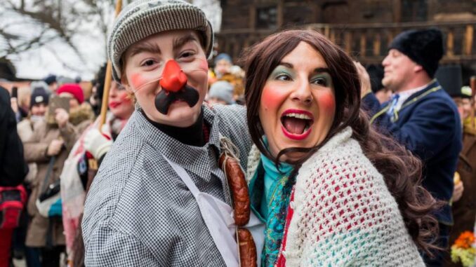 Masopust v Dřevěném městečku. Foto: Jan Kolář. Zdroj: Národní muzeum v přírodě
