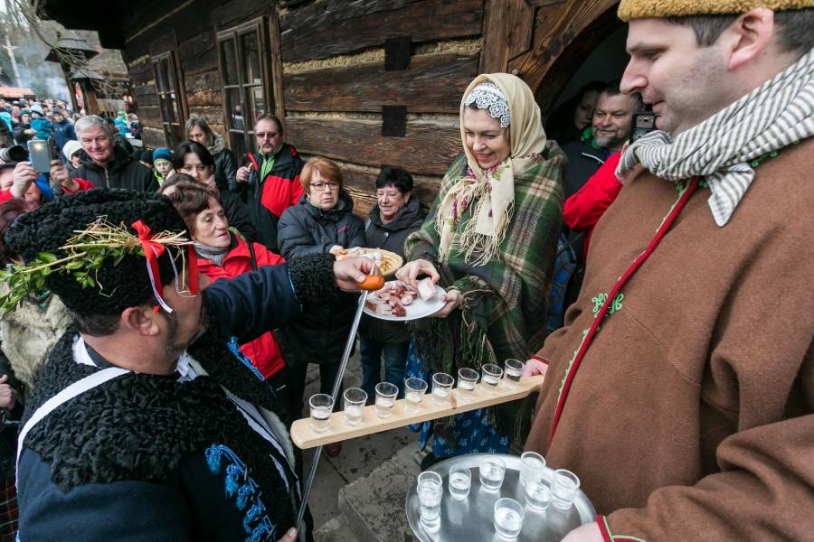 Masopust v Dřevěném městečku. Foto: Jan Kolář. Zdroj: Národní muzeum v přírodě