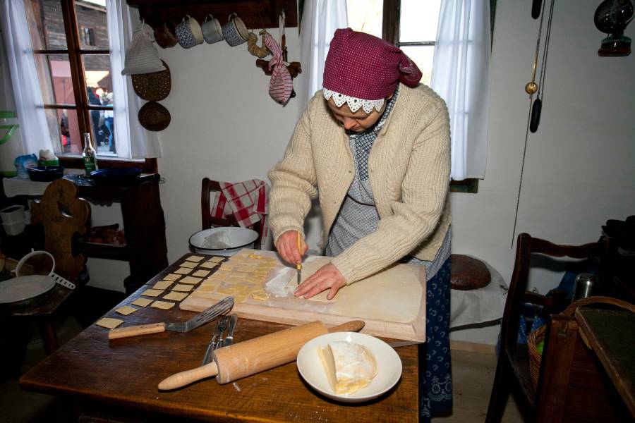 Masopust v Dřevěném městečku. Foto: Jan Kolář. Zdroj: Národní muzeum v přírodě