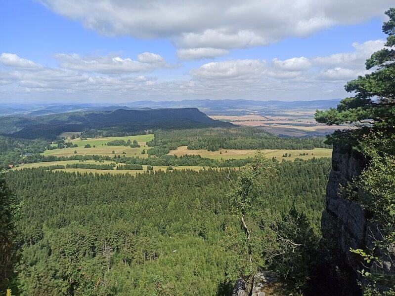 Výhled z Božanovského Špičáku.