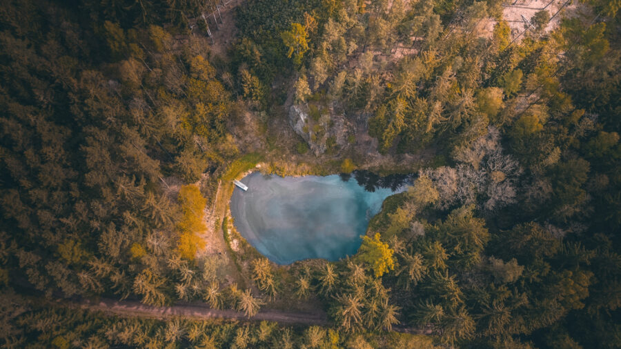Liebusovo (Černé) jezírko. 