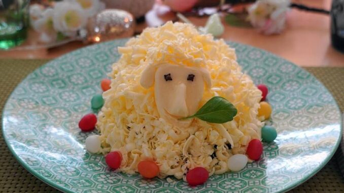 Máslový beránek. Tradiční velikonoční pokrm z Korutan. Ilustrační foto: Autor: Naturpuur, CC BY 4.0. Zdroj: Wikimedia Commons