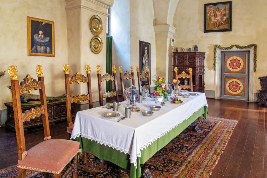 Výstava květin Amaryllis na zámku Třeboň. Zdroj: Národní památkový ústav, CC BY-NC-ND 3.0 CZ