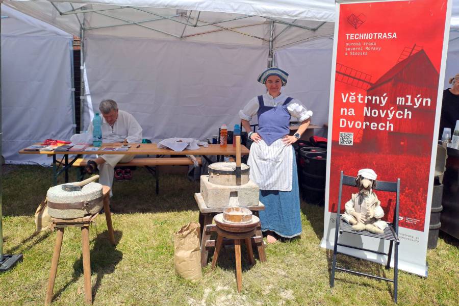 Program u mlýna Nové Dvory. Zdroj: Muzeum Bílovec