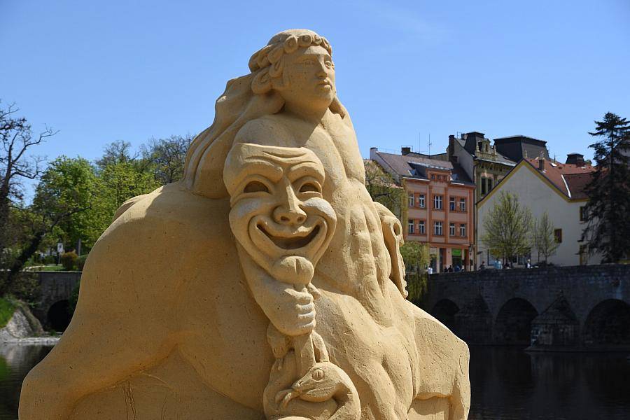 Sochy z písku v Písku. Zdroj: Město Písek