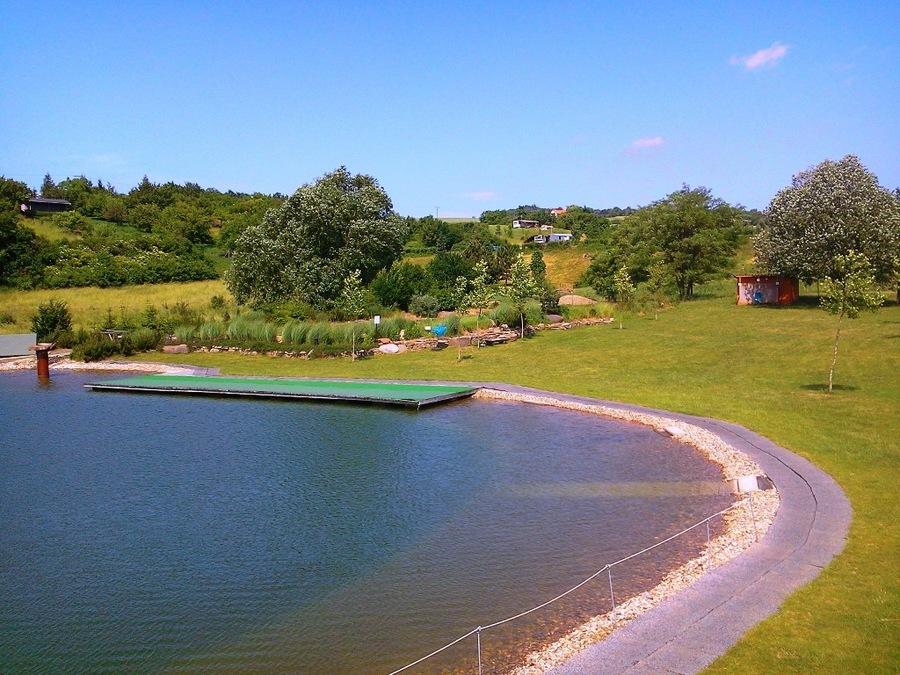 Přírodní koupací biotop Kovalovice: Klidné osvěžení v čisté přírodě. Zdroj: Obec Kovalovice. 