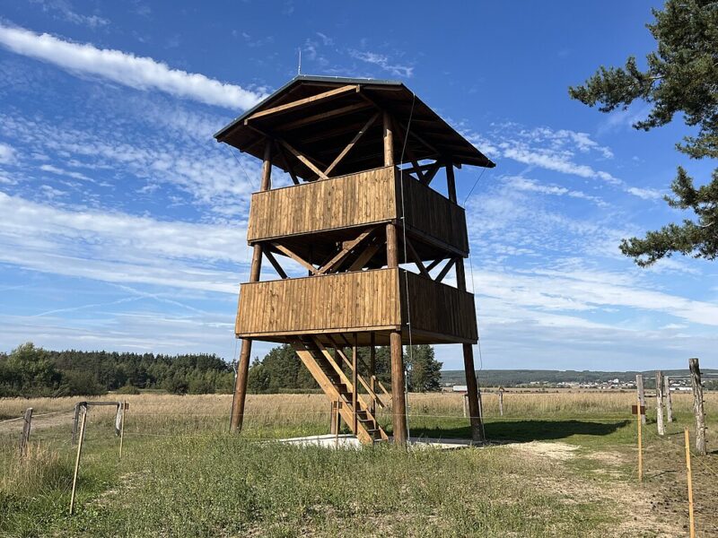 Janovský mokřad. Pozorovatelna v pastevní rezervaci.