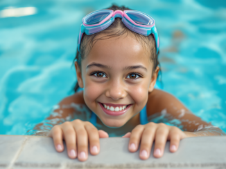 Děti vodu milují. Vytvořeno pomocí AI.