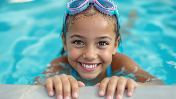 Děti vodu milují. Vytvořeno pomocí AI.