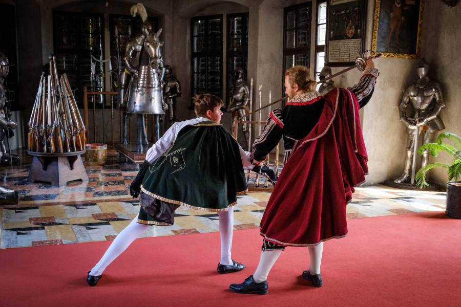 Dětské prohlídky na zámku Telč. Zdroj: Národní památkový ústav