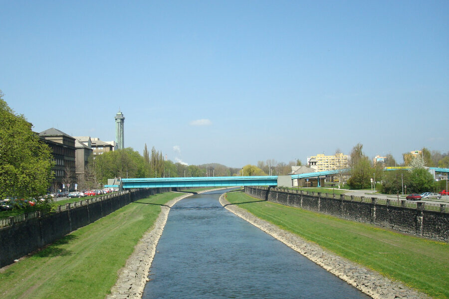 Nová radnice Ostrava - pohled od pěší lávky. Foto: Flickr.com / Petr Dadák / CC BY-SA 2.0