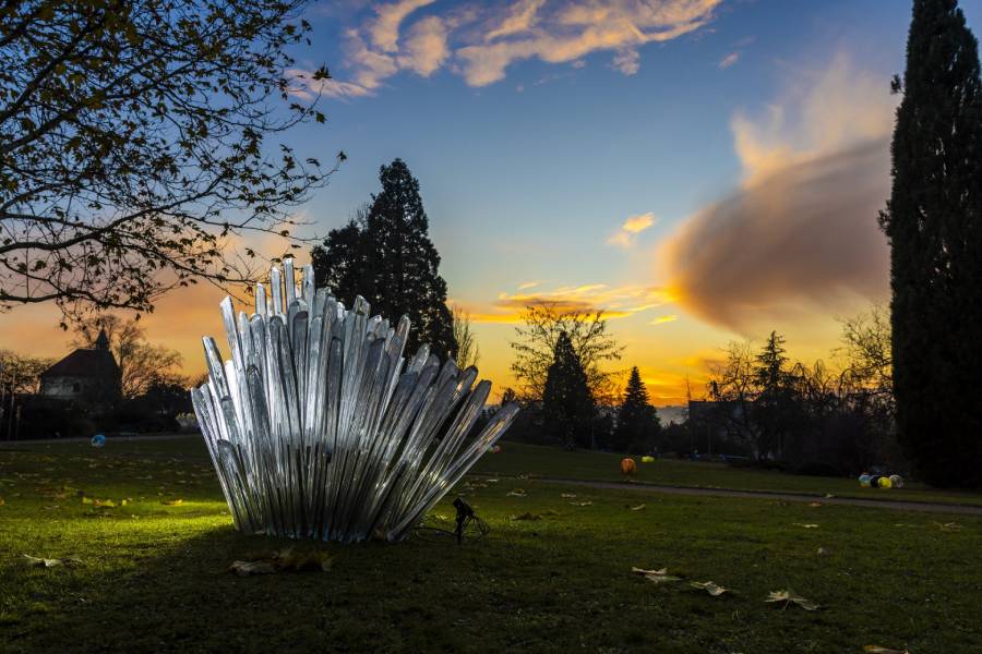 Umění a příroda se tu mění v křišťálový zázrak. Zdroj: Botanická zahrada Praha