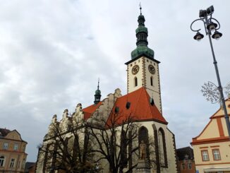 Vyhlídková věž kostela Proměnění Páně v Táboře. Foto: Anna Petruželková