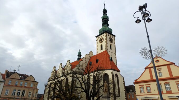 Vyhlídková věž kostela Proměnění Páně v Táboře. Foto: Anna Petruželková