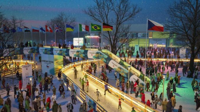 Olympijský festival v Českých Budějovicích, vizualizace. Zdroj: Český olympijský výbor