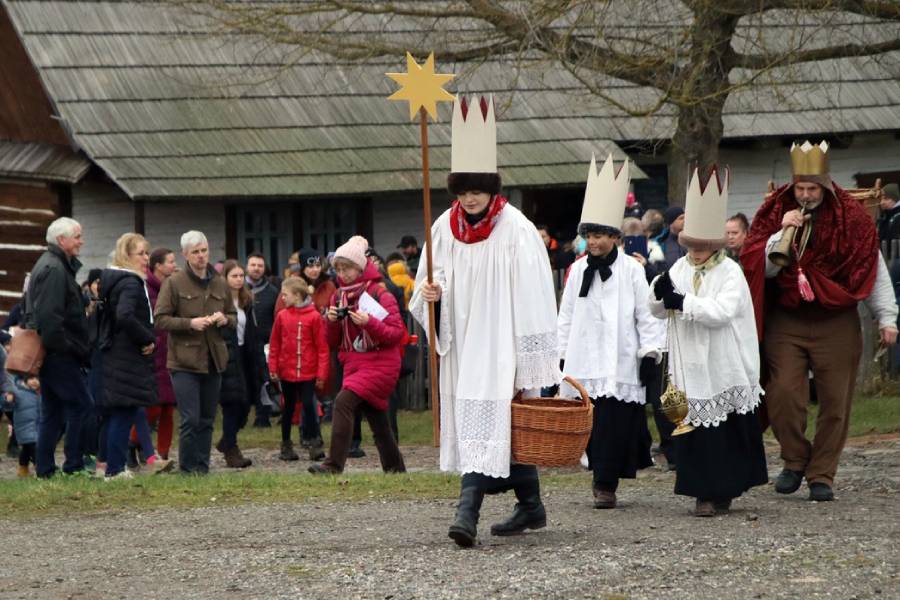 Tříkrálová koleda. Zdroj: Skanzen - Muzeum lidových staveb v Kouřimi 