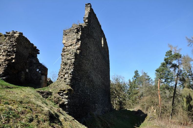 Zřícenina hradu Buben v okrese Plzeň-sever. Foto: Petr Fabian. Zdroj: <a href="http://www.hrady-zriceniny.cz">Hrady-zříceniny.cz</a>