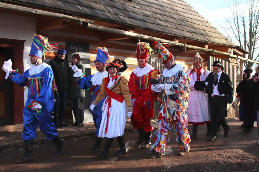 Masopust v Muzeu lidových staveb v Kouřimi. Zdroj: Regionální muzeum v Kolíně