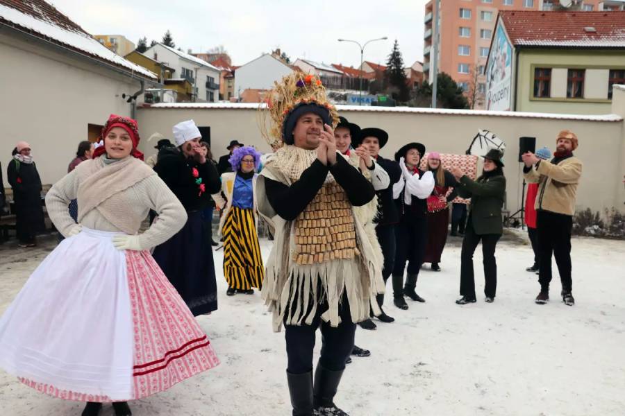 Masopust na Šmeralově statku. Zdroj: Muzeum Vysočiny Třebíč