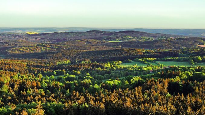 Pohled na vrcholy Pivničky a Hradisko.