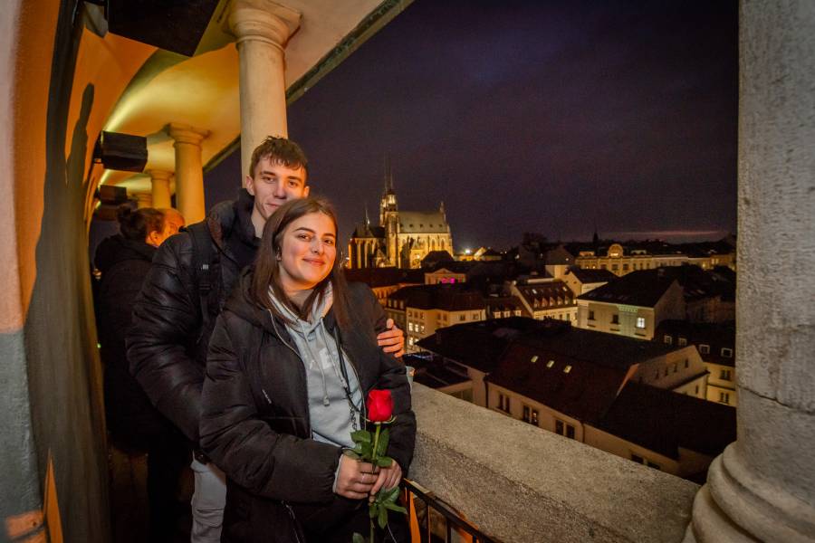 Valentýn na věži. Foto: Michal Růžička. Zdroj: TIC Brno